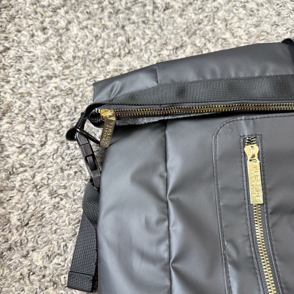 Versace Parfums Rider Black Gold Backpack Shoulder Bag Travel Gym Work Commute - Picture 4 of 5